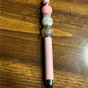 Elegant Pink and Silver Stylus Pen